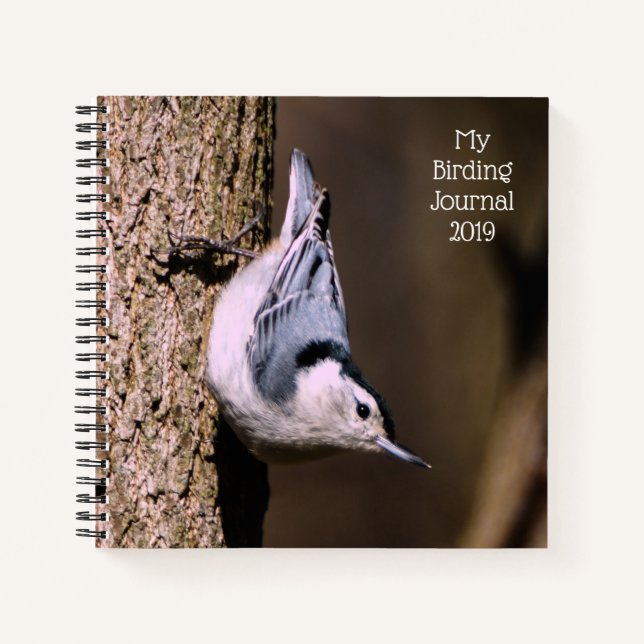 Meine Vogelbeobachtung Journal Nuthatch Spiral Not Notizbuch (Vorderseite)
