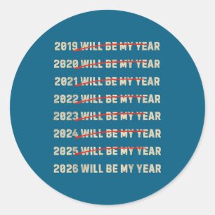 Meine Vorsätze für Silvester 2026 Runder Aufkleber