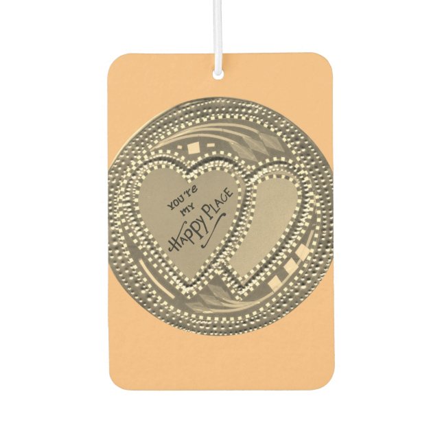 Meine wahre Liebe du bist mein glücklicher Ort Autolufterfrischer (Vorderseite)