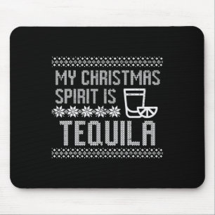 Meine Weihnachten ist Spirit Tequila Funny Ugly Xm Mousepad