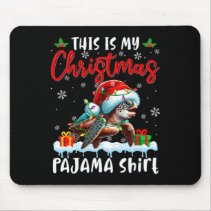 Meine Weihnachten Pajama Santa Turtle Animals Xmas Mousepad