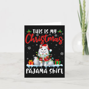 Meine Weihnachts Pajama Santa Cat Tiere Weihnachte Karte