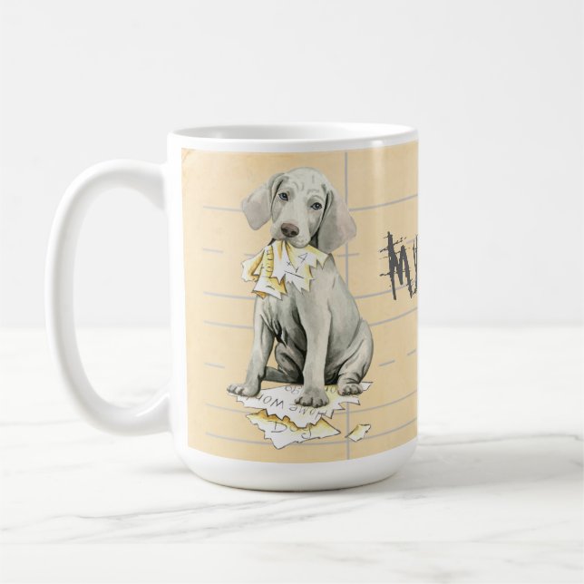 Meine Weimaraner Ate meine Hausaufgaben Tasse (Links)