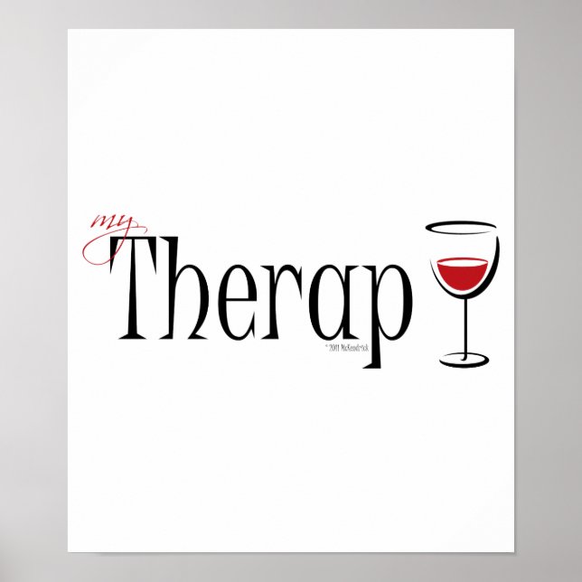 Meine (Wein-) Therapie Poster (Vorne)