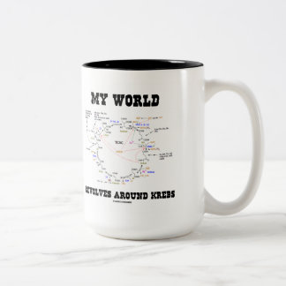Meine Welt dreht sich um Krebs (Energiezyklus) Zweifarbige Tasse