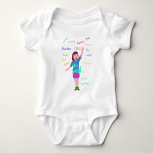 Meine Welt kann ich alles tun Baby Strampler
