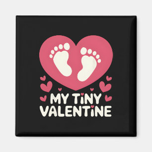 Meine winzige valentinische Schwangerschaftsankünd Magnet