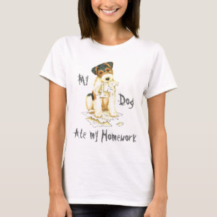 Meine Wire Fox Terrier und meine Hausaufgaben T-Shirt