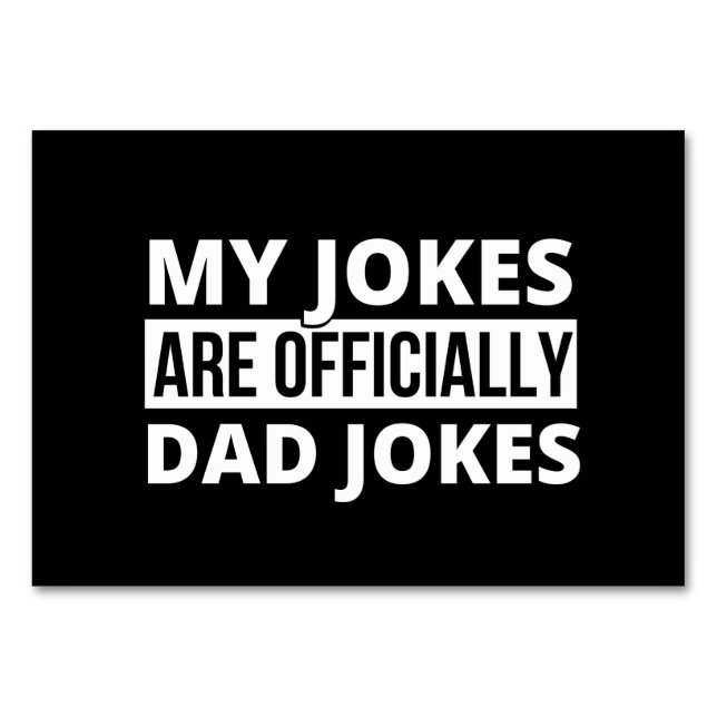 Meine Witze sind Witze von Vater Tischnummer (Vorderseite)
