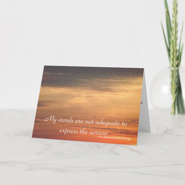 Meine Worte reichen nicht aus, Condolence Card Karte (Vorderseite)
