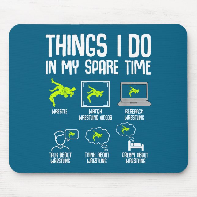 Meine Wrestling-Sachen Freizeit-Ringer Mousepad (Vorne)