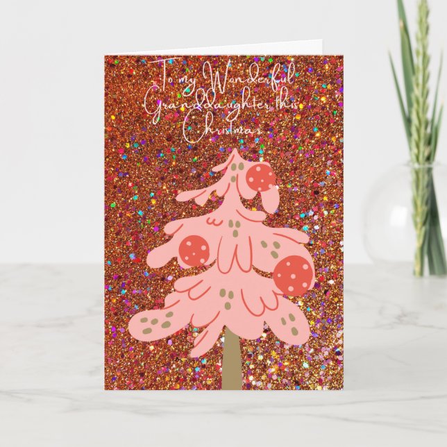Meine wunderbare Enkelin Feiertagskarte (Vorderseite)