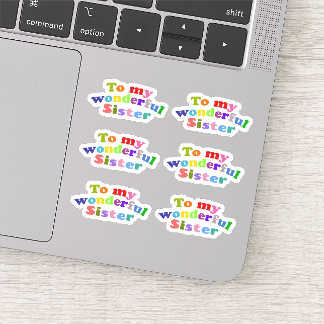 Meine wunderbare Schwester Aufkleber (Detail)