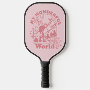 Meine wunderbaren Retro-Blume Pickleball Schläger