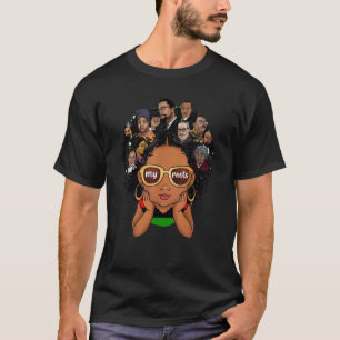 Meine Wurzeln Afroamerikanisch Gebildete Frauen Sc T-Shirt