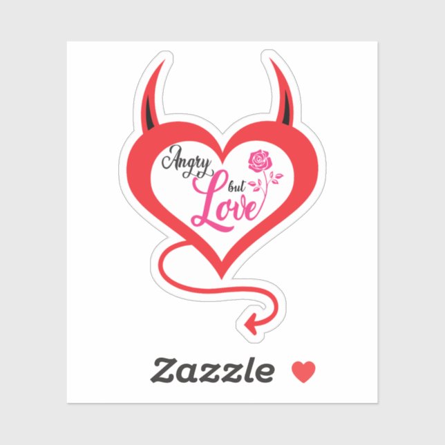 Meine wütende Liebe Aufkleber (Blatt)