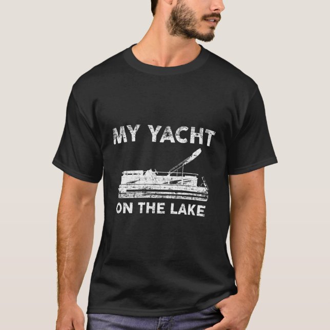 Meine Yacht auf dem Hoodie Niedlich Pontoon Boat H T-Shirt (Vorderseite)