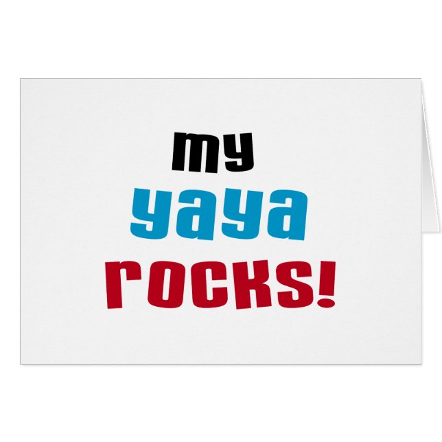 Meine Yaya Rocks T-Shirts und Geschenke (Vorderseite (Horizontal))