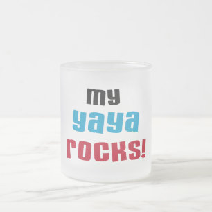 Meine Yaya Rocks T-Shirts und Geschenke Mattglastasse