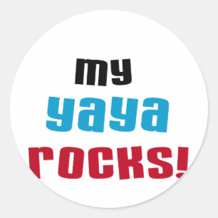 Meine Yaya Rocks T-Shirts und Geschenke Runder Aufkleber