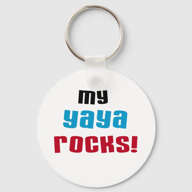 Meine Yaya Rocks T-Shirts und Geschenke Schlüsselanhänger (Vorderseite)