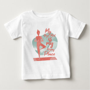 Meine Yoga Mat ist mein glücklicher Ort Niedlich Baby T-shirt