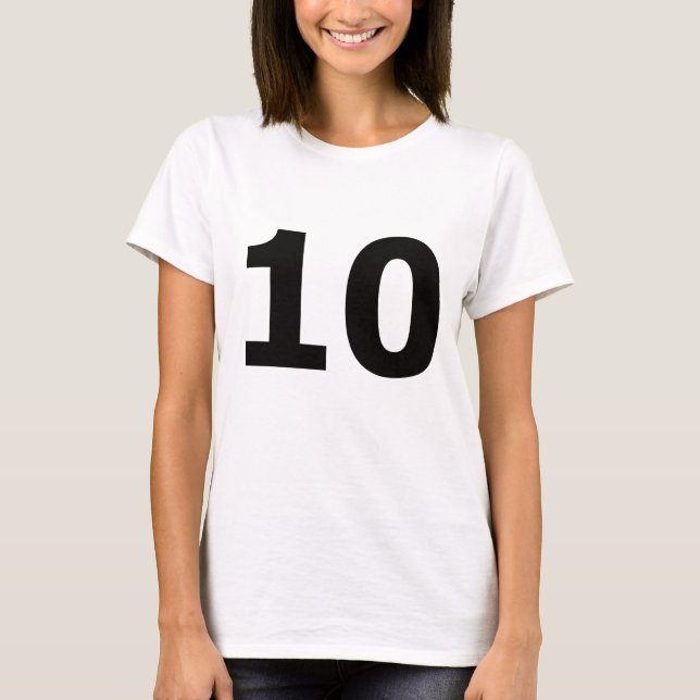 Meine Zahl ist 10! T-Shirt (Vorderseite)
