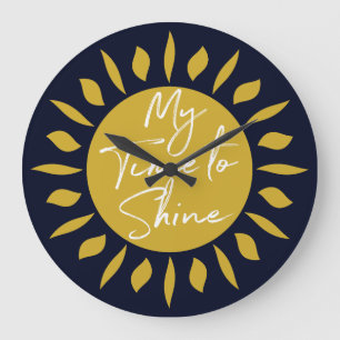 Meine Zeit zu sinken, Sun Print Clock Große Wanduhr