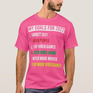 Meine Ziele für 2022 Videospiele Anime Funny Gamer T-Shirt