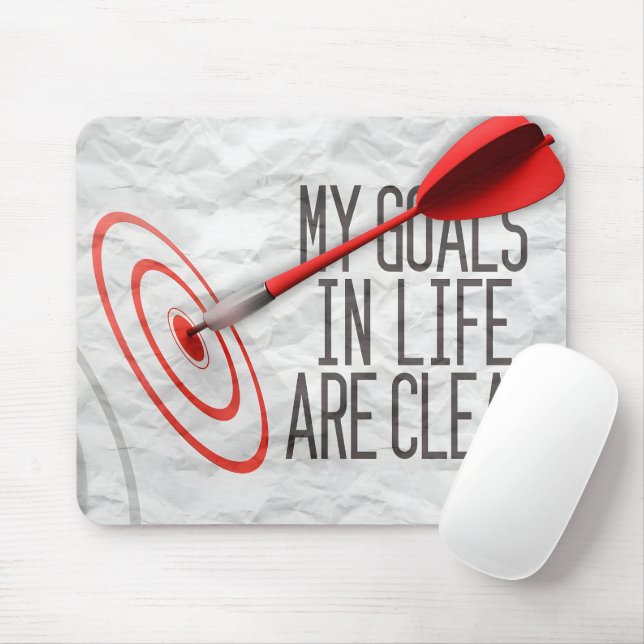 "Meine Ziele sind klar" Motivation Affirmation Mousepad (Mit Mouse)