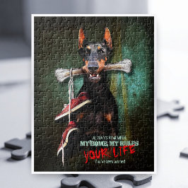 Meine Zuhause, dein Leben: Doberman Dog w. Knochen Puzzle