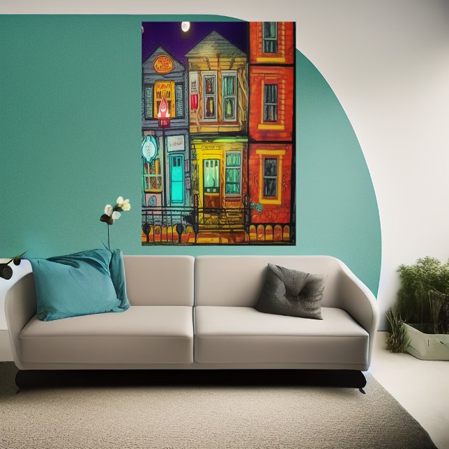 Meine Zuhause in der Stadt | AI Art Poster (Von Creator hochgeladen)