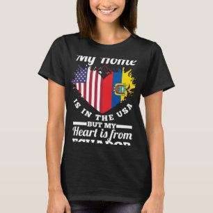 Meine Zuhause ist in den USA, aber mein Herz kommt T-Shirt