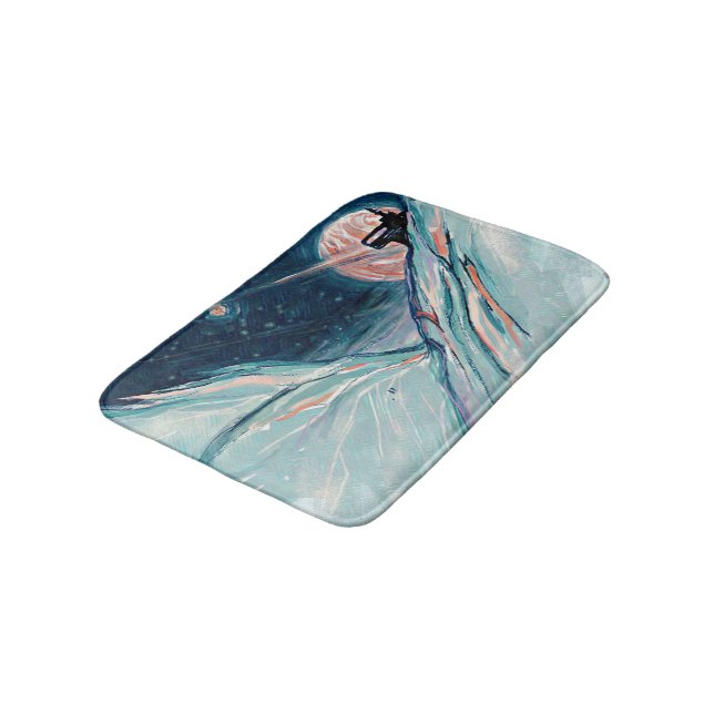 Meine zukünftige Zuhause im Weltraum Badematte (Schrägansicht)