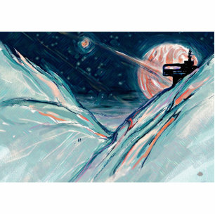 Meine zukünftige Zuhause im Weltraum Fotoskulptur Magnet