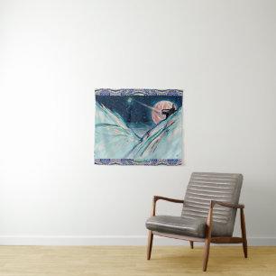 Meine zukünftige Zuhause im Weltraum Wandteppich