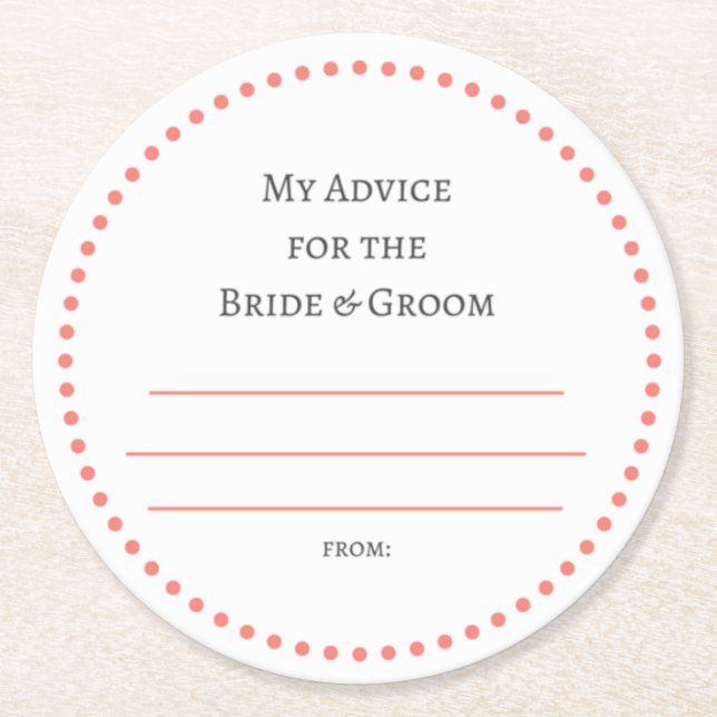 meine "zwei Cent" Runder Pappuntersetzer (Vorderseite)