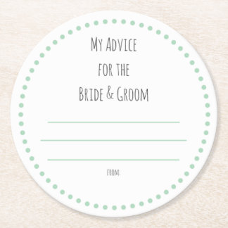 meine "zwei Cent" Runder Pappuntersetzer