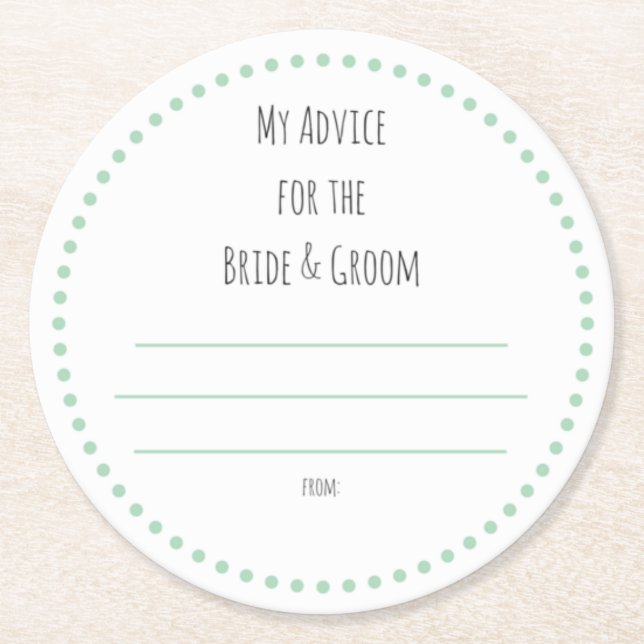 meine "zwei Cent" Runder Pappuntersetzer (Vorderseite)