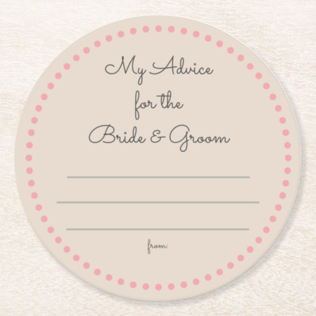 meine "zwei Cent" Runder Pappuntersetzer (Vorderseite)