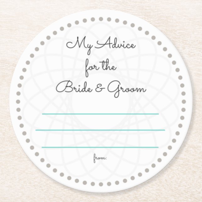 meine "zwei Cent" Runder Pappuntersetzer (Vorderseite)