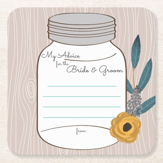 meine "zwei Cents " Rechteckiger Pappuntersetzer (Vorderseite)