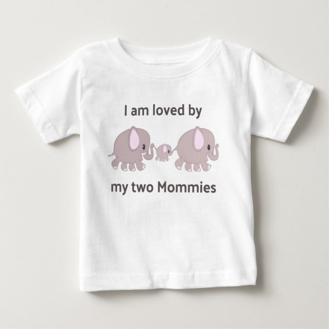 Meine zwei Mamas Baby T-shirt (Vorderseite)