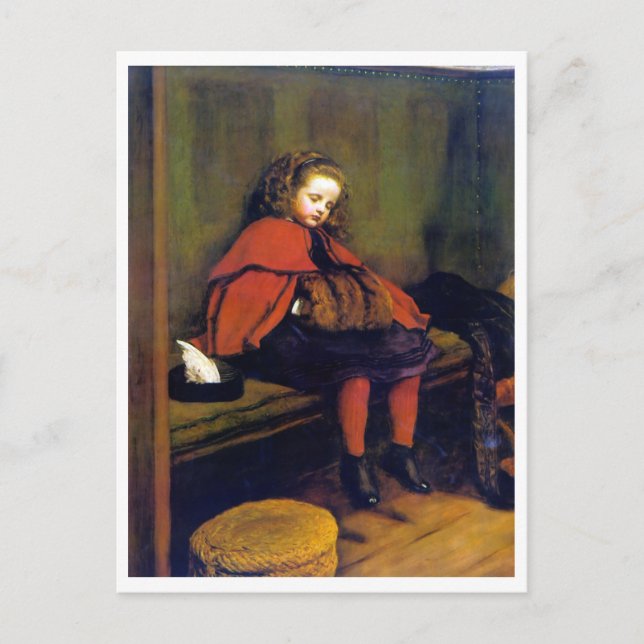 Meine zweite Predigt, John Everett Millais Postkarte (Vorderseite)