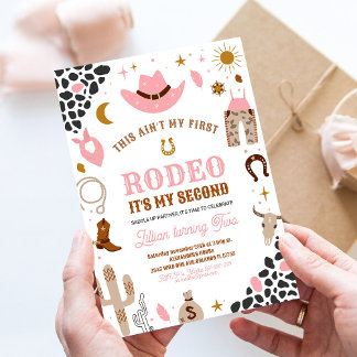 Meine zweite Rodeo-Cowgirl-Geburtstagseinladung Einladung