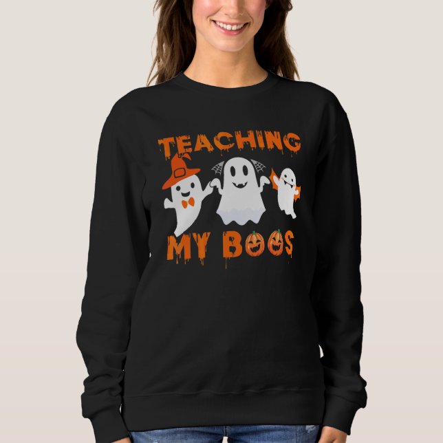 Meinen Bösewichten Halloween-Geist für Lehrer beib Sweatshirt (Vorderseite)