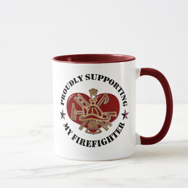 Meinen Feuerwehrmann stolz stützen Tasse (Rechts)