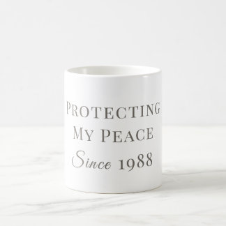 Meinen Frieden schützen seit [Jahr] – Personalisie Kaffeetasse