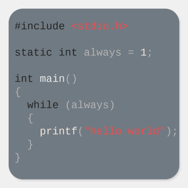 meinen Großrechner abstürzen Quadratischer Aufkleber (Vorderseite)