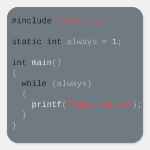 meinen Großrechner abstürzen Quadratischer Aufkleber